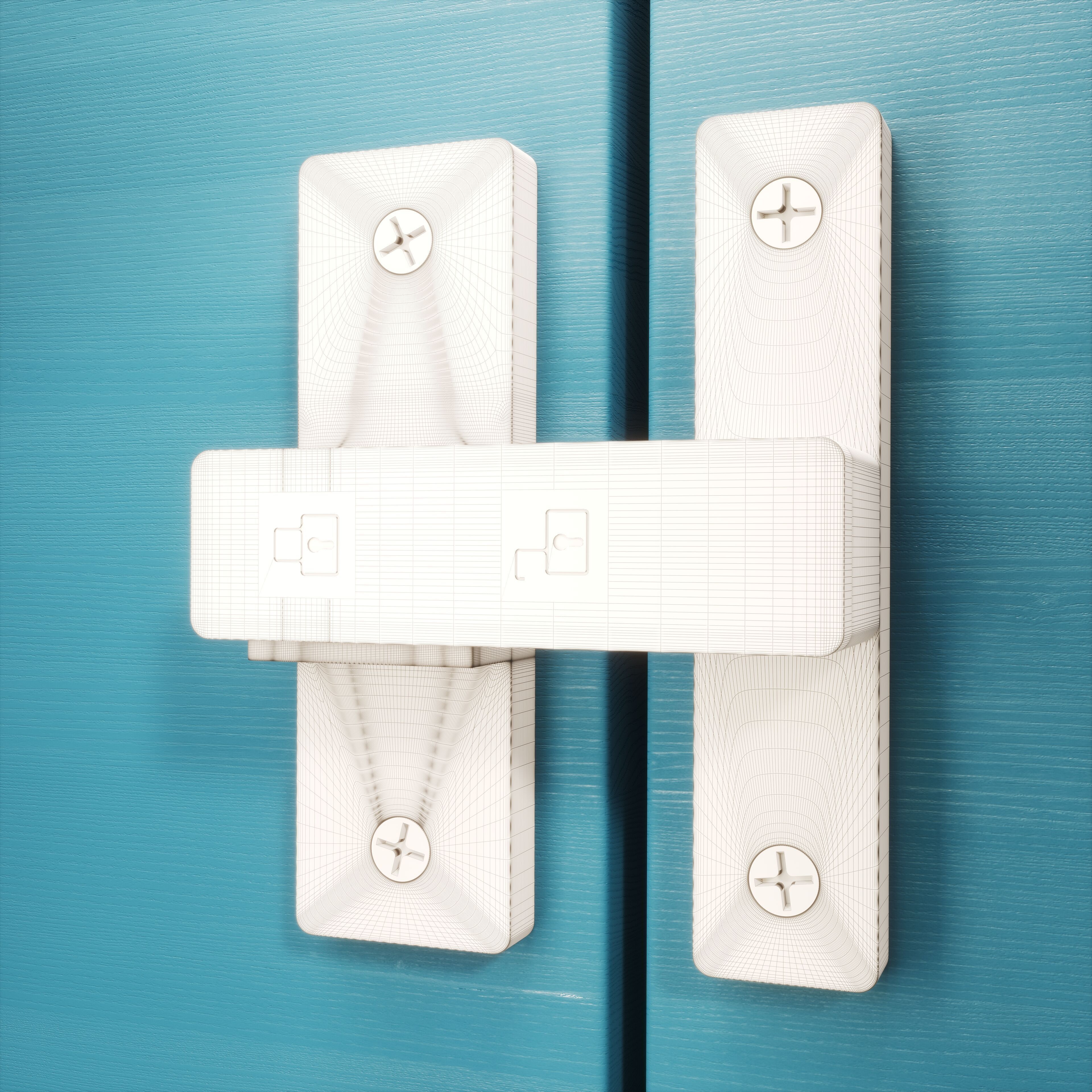 90-180 Degree Sliding Swinging Door Lock Latch 3D model_1