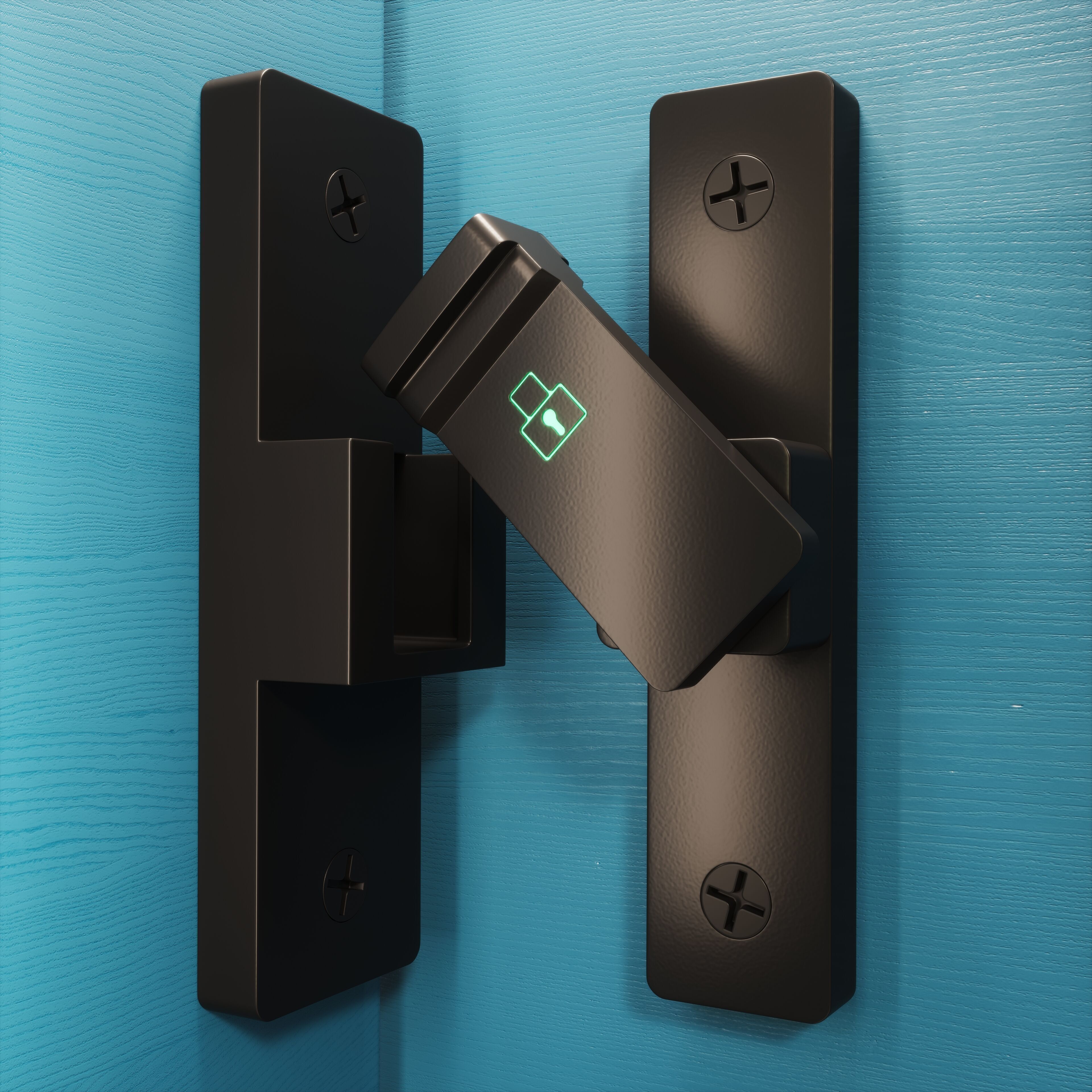 90-180 Degree Sliding Swinging Door Lock Latch 3D model_2