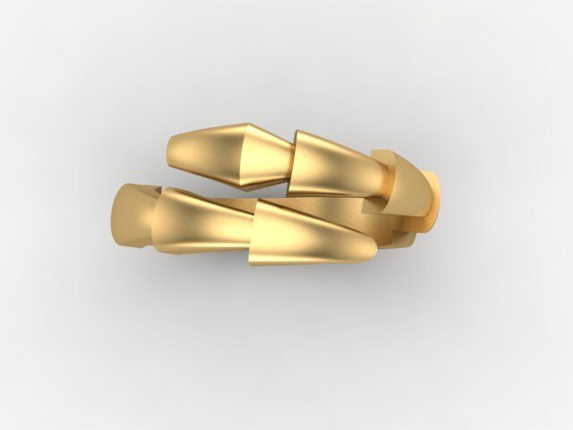 Snake shape ring 3D print model_1