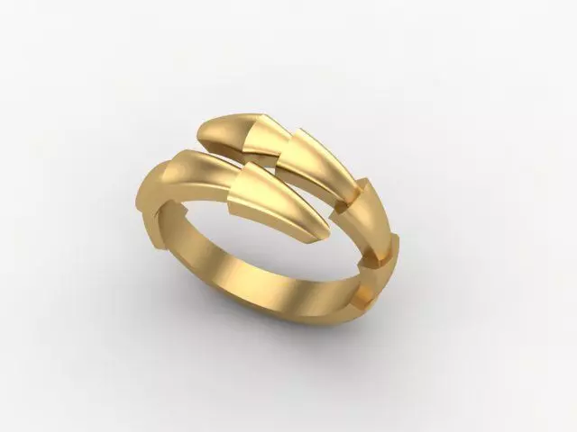 Snake shape ring 3D print model_0