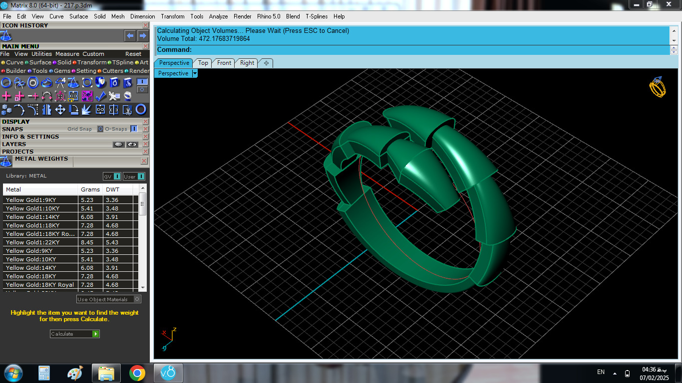 Snake shape ring 3D print model_8