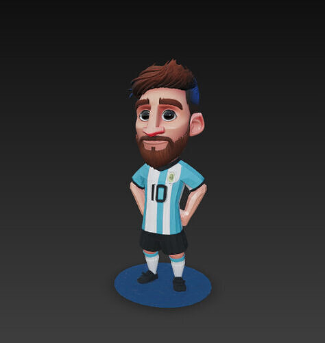 Lionel Messi Cartoon Figure Free 3D print model