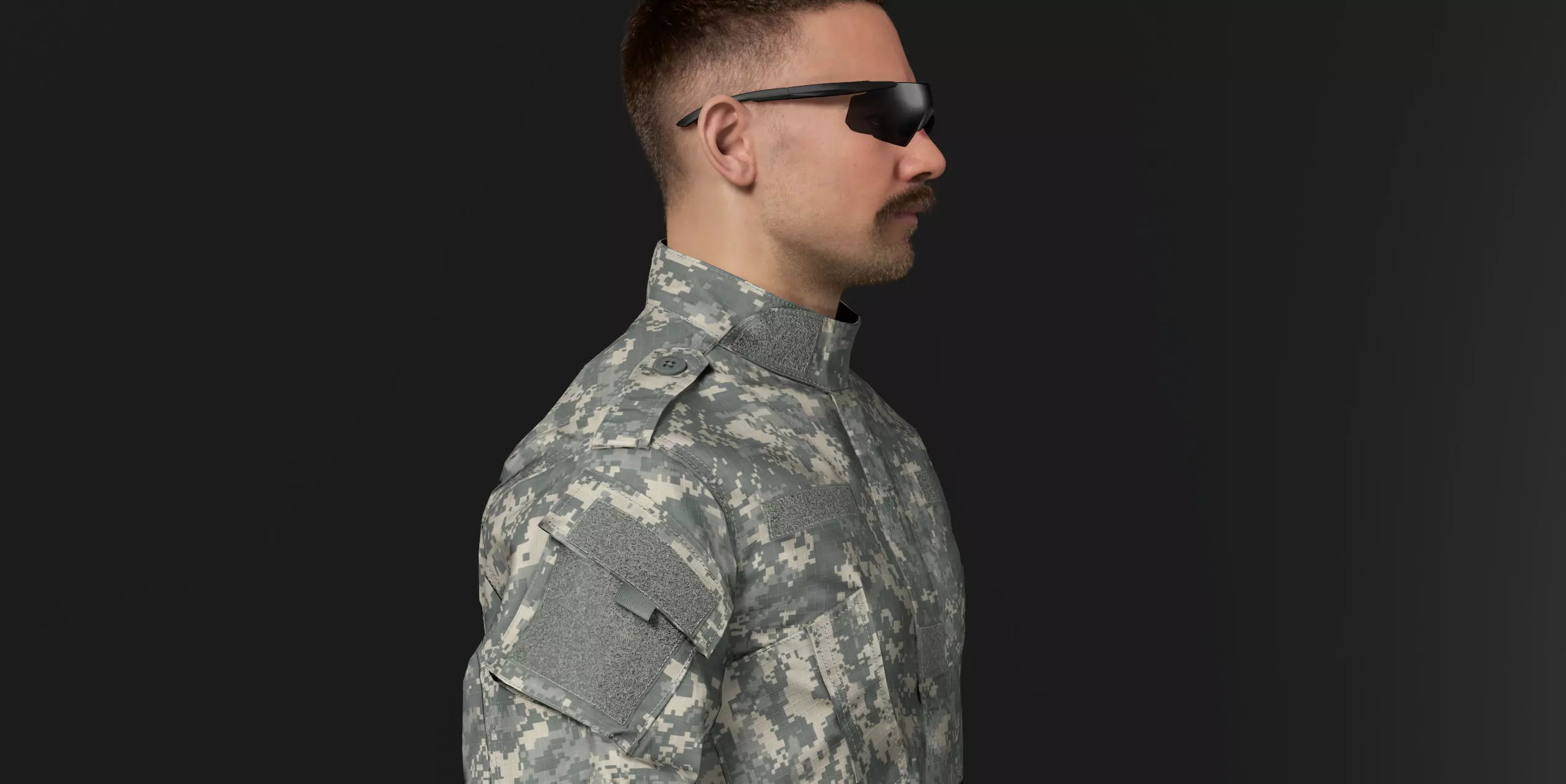 Modern Military Uniform Authentic USMC US Army Camos UE5-Ready  Low-poly 3D model_9