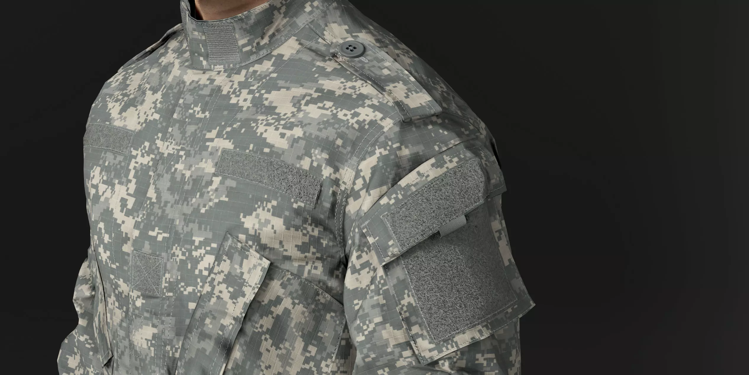 Modern Military Uniform Authentic USMC US Army Camos UE5-Ready  Low-poly 3D model_10