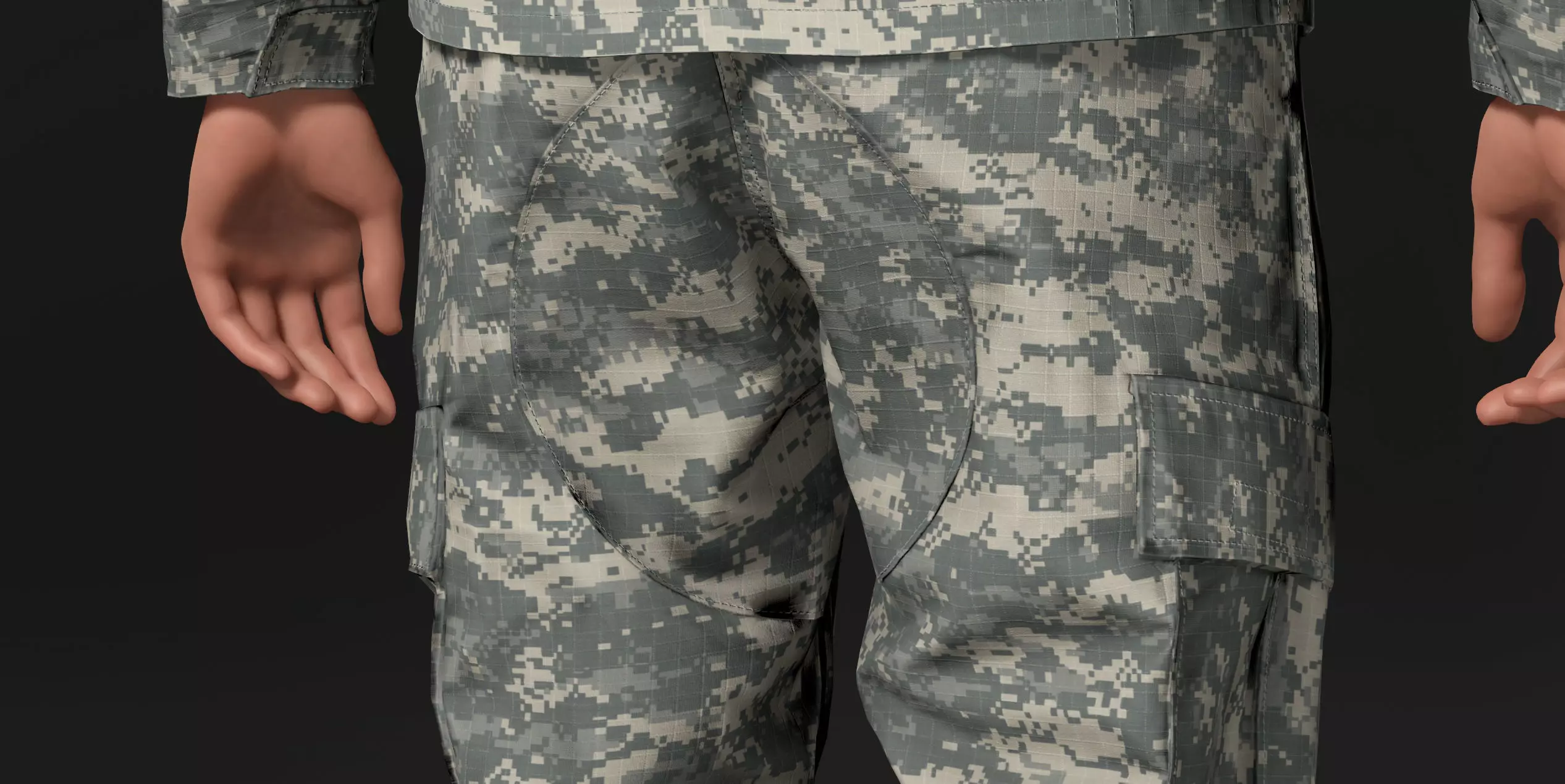 Modern Military Uniform Authentic USMC US Army Camos UE5-Ready  Low-poly 3D model_14