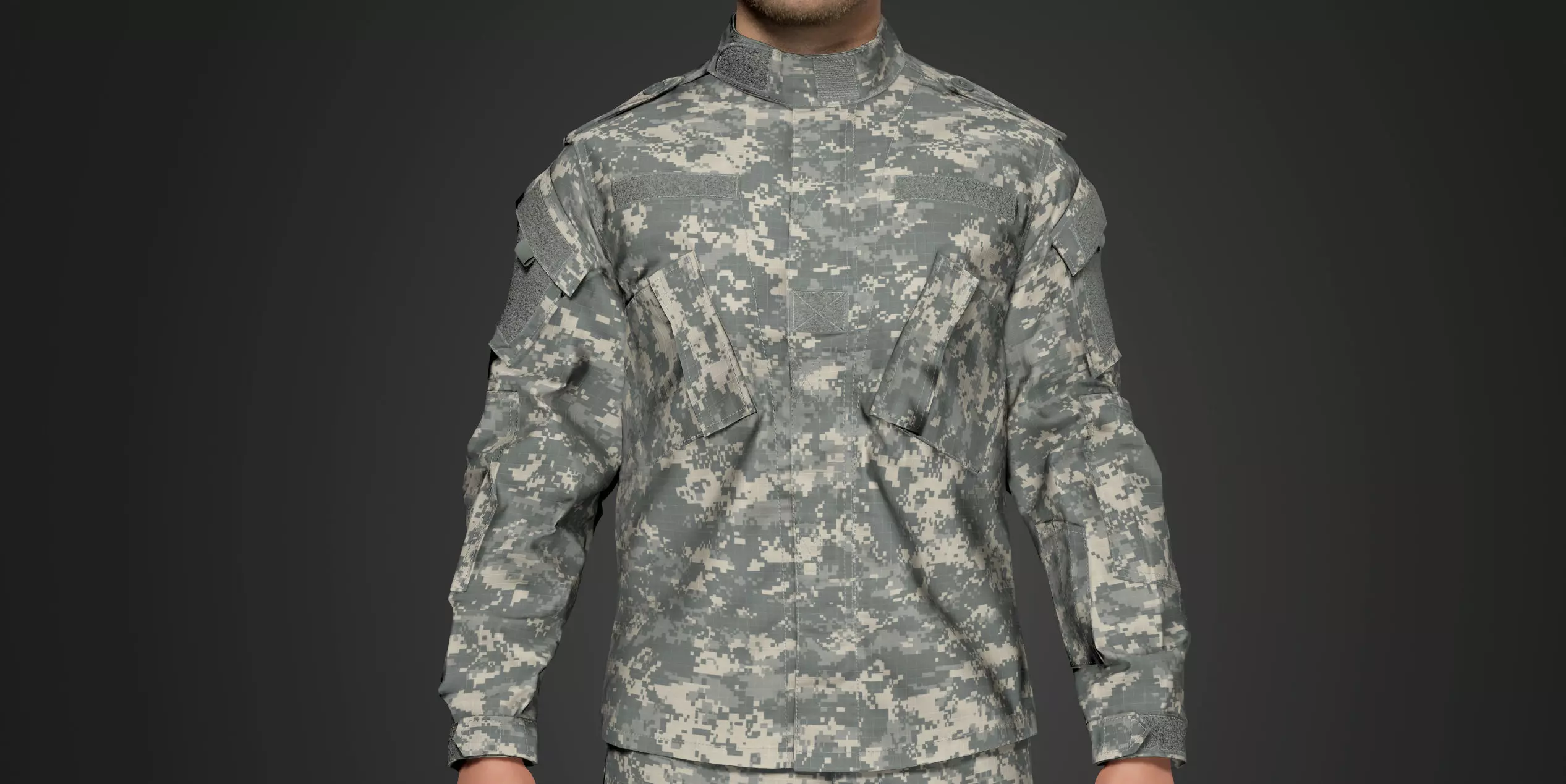 Modern Military Uniform Authentic USMC US Army Camos UE5-Ready  Low-poly 3D model_5