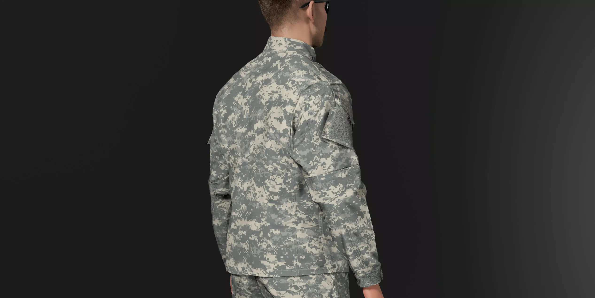 Modern Military Uniform Authentic USMC US Army Camos UE5-Ready  Low-poly 3D model_8