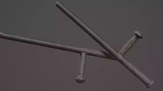 Police Plastic Stick Game Ready Model 