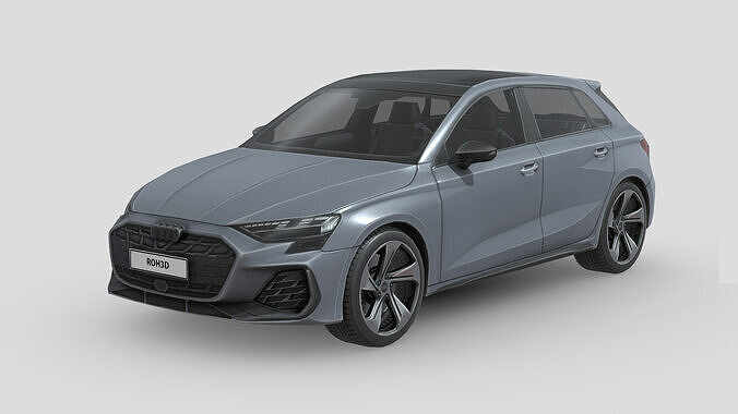 Audi S3 Sportback 2025 Low-poly 3D model