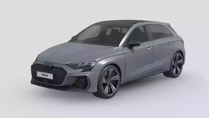 Audi S3 Sportback 2025 Low-poly 3D model