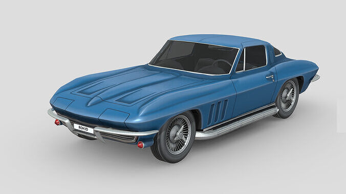 Chevrolet Corvette Sting Ray 1956 Low-poly 3D model