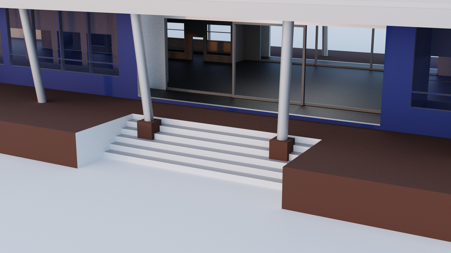 Subway Station with 6-Car Electric Train Blender 3D model_15