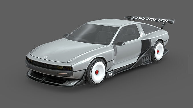 Hyundai N Vision 74 Low-poly 3D model