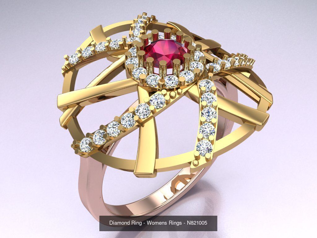Collection 3d Ring Jewellery - 100 Rings N02 _103