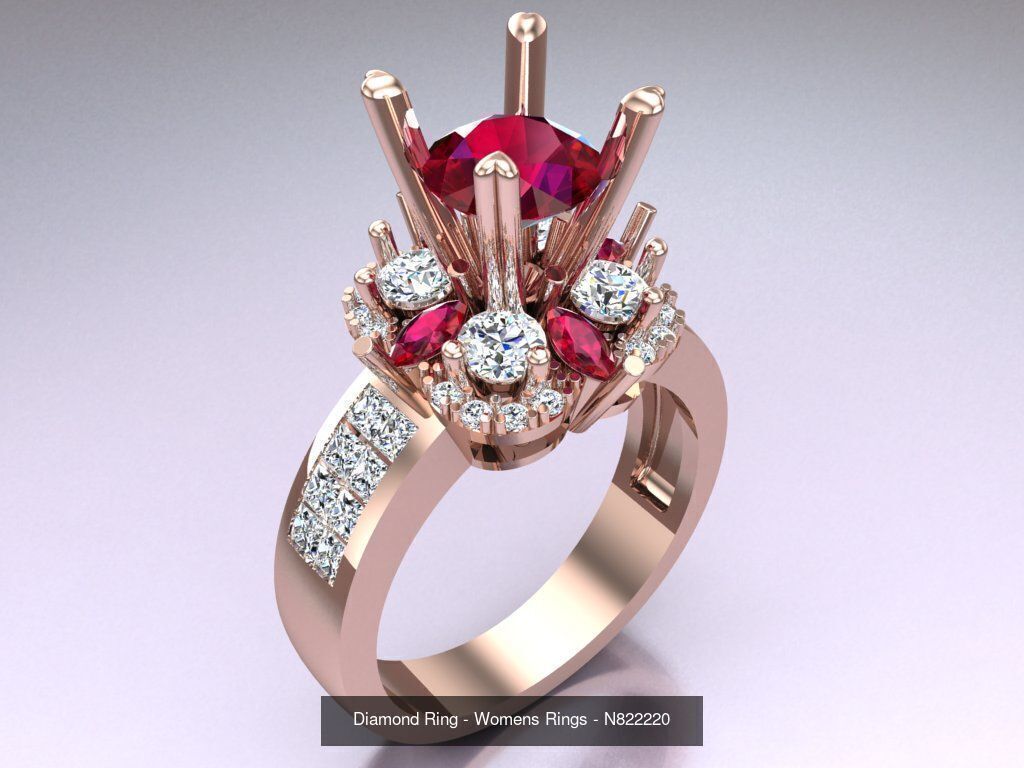 Collection 3d Ring Jewellery - 100 Rings N02 _13