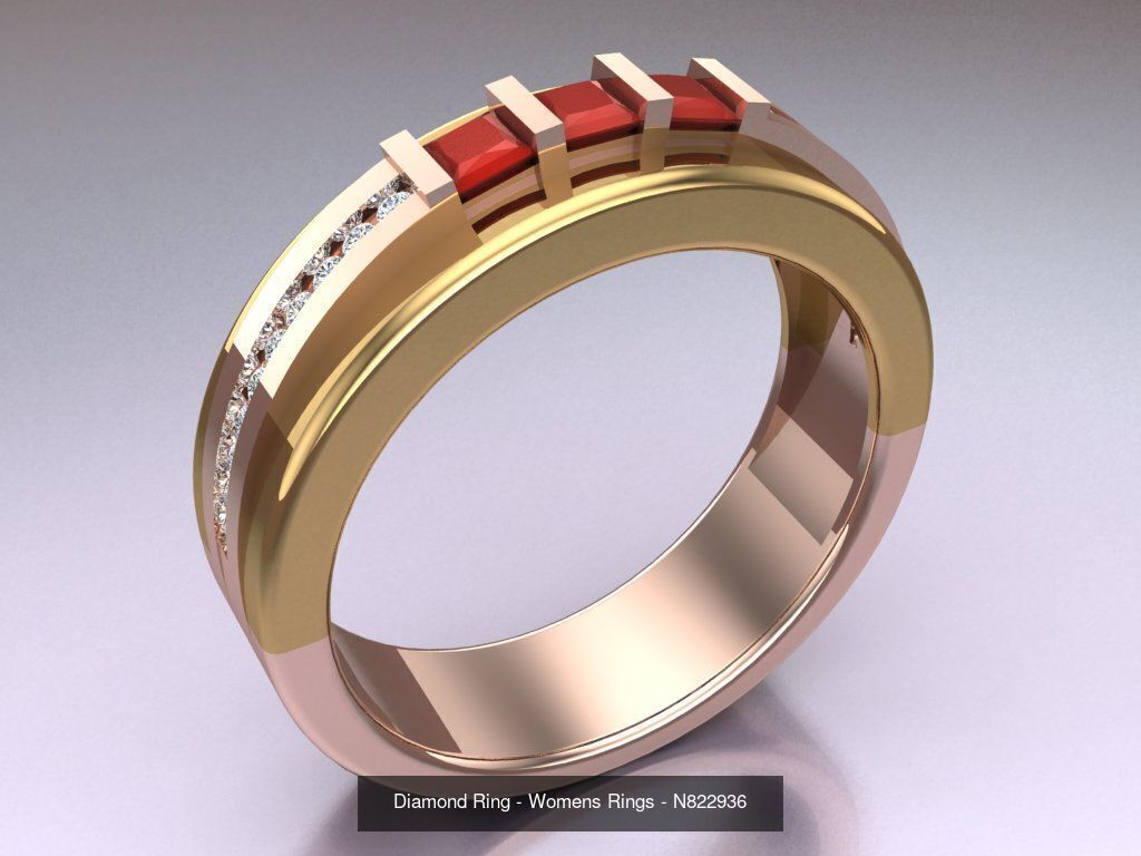 Collection 3d Ring Jewellery - 100 Rings N02 _23