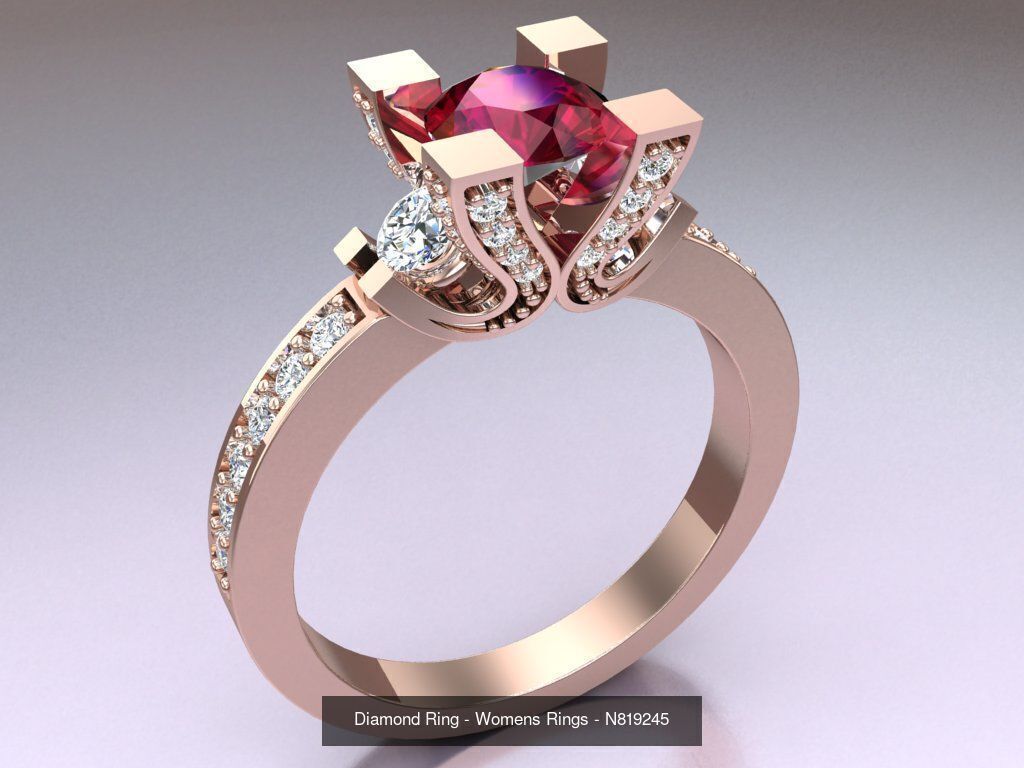 Collection 3d Ring Jewellery - 100 Rings N02 _76