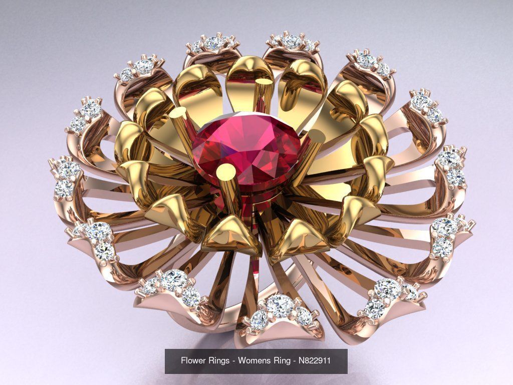 Collection 3d Ring Jewellery - 100 Rings N02 _15