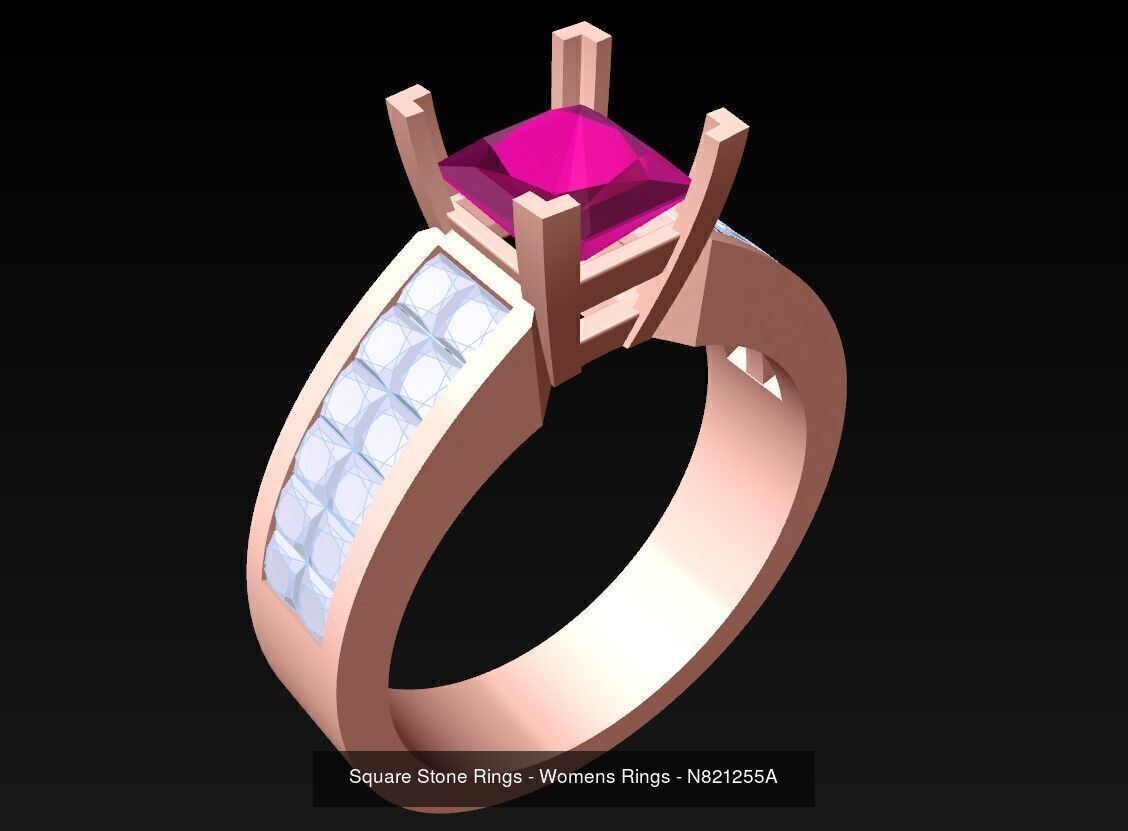 Collection 3d Ring Jewellery - 100 Rings N02 _53