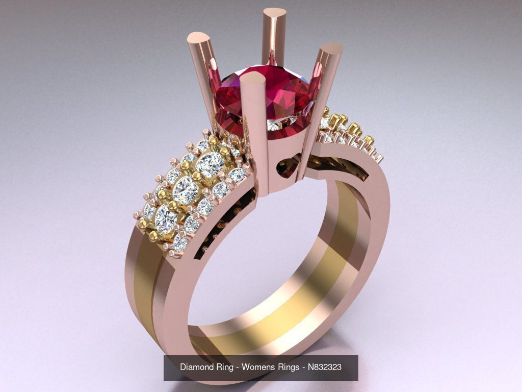 Collection 3d Ring Jewellery - 100 Rings N02 _39