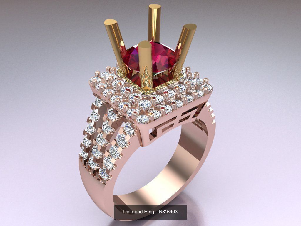 Collection 3d Ring Jewellery - 100 Rings N02 _68