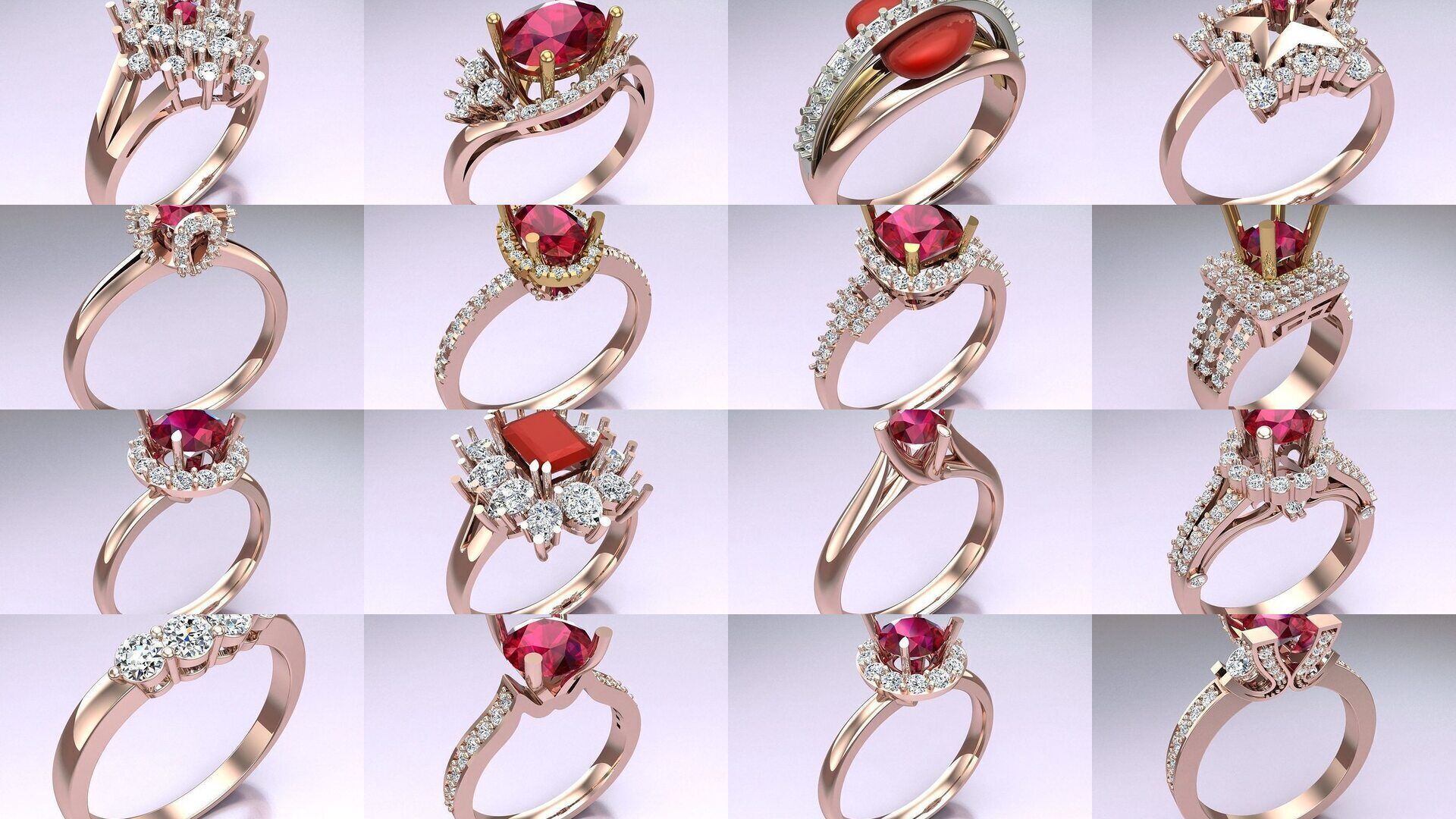 Collection 3d Ring Jewellery - 100 Rings N02 _5