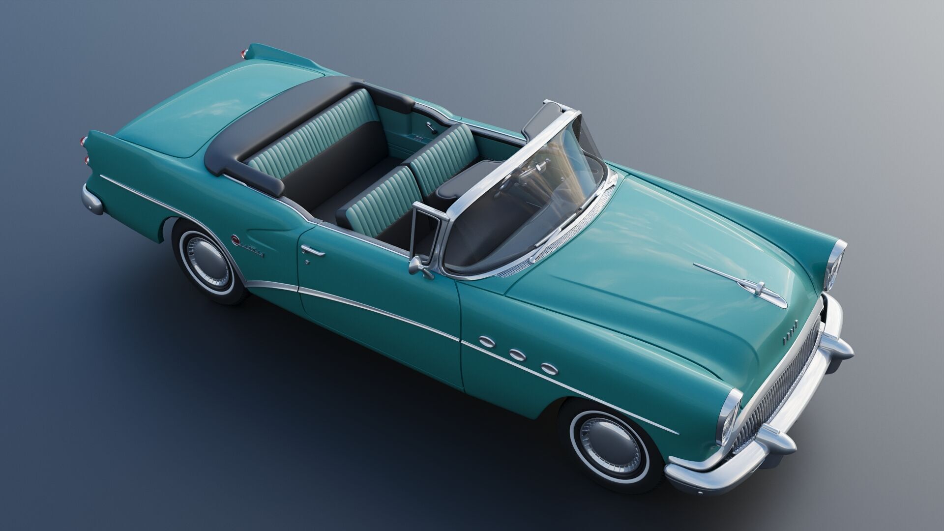 Buick Century Convertible 1954 3D print model_11