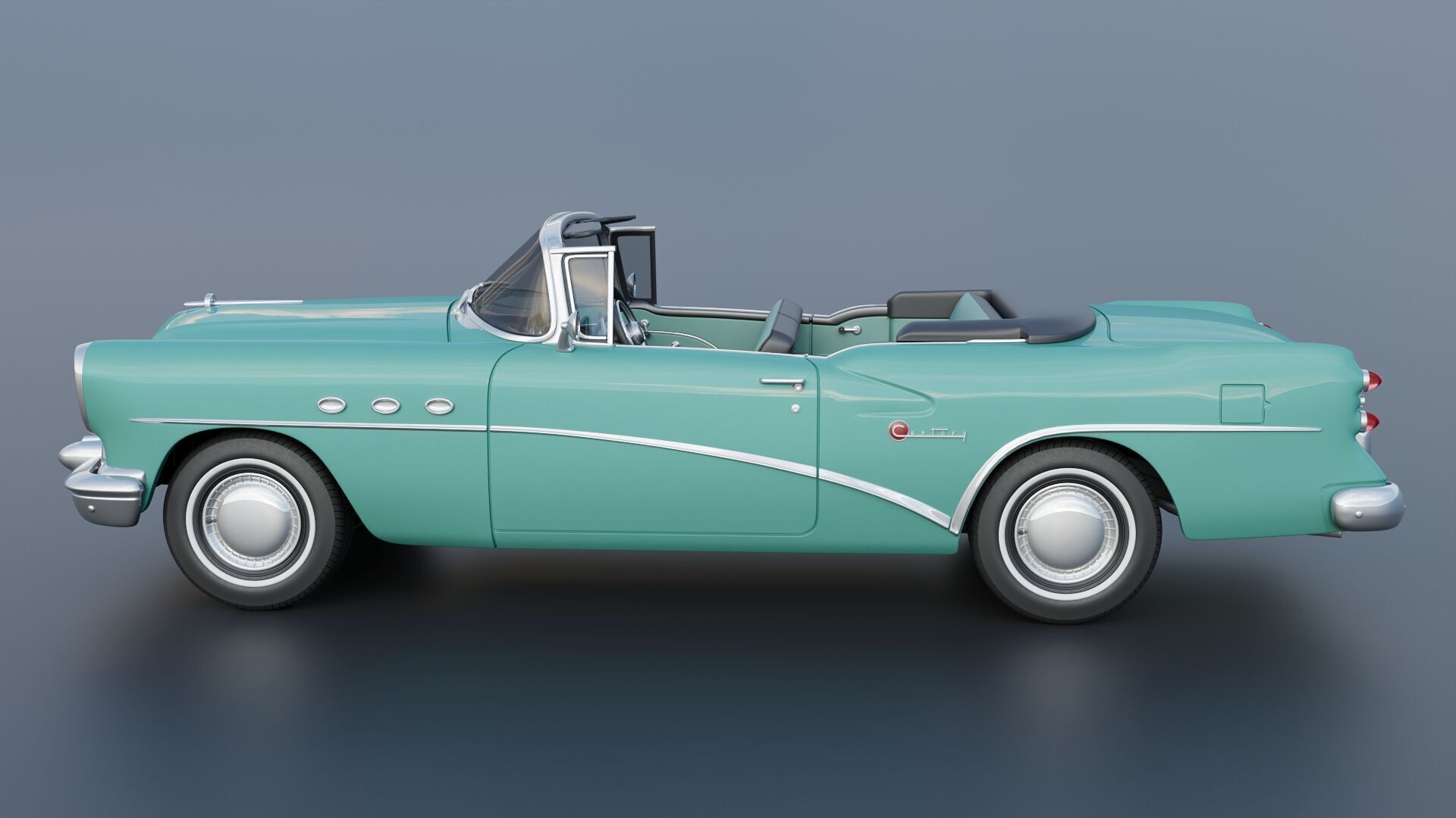 Buick Century Convertible 1954 3D print model_3