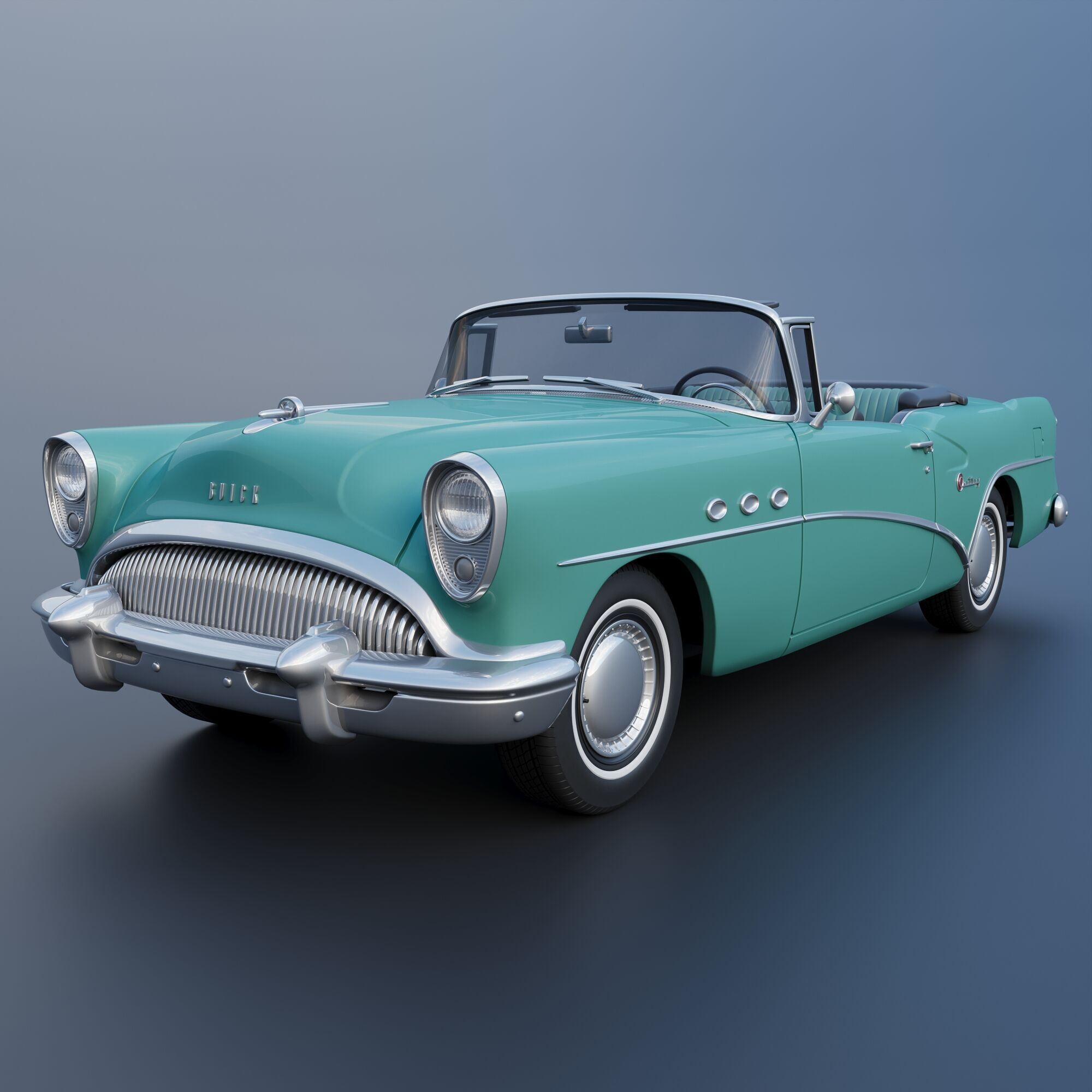 Buick Century Convertible 1954 3D print model_0