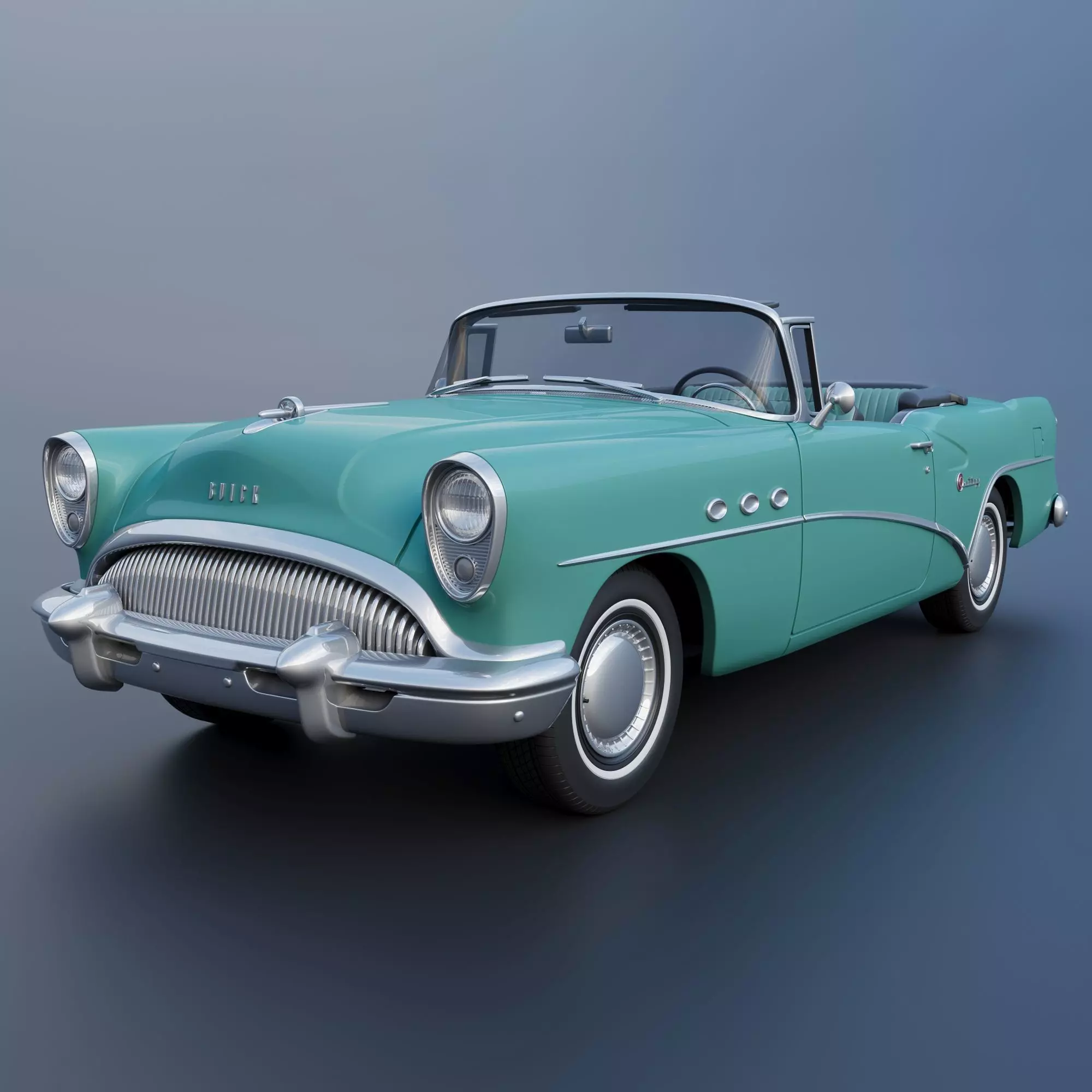 Buick Century Convertible 1954 3D print model_0