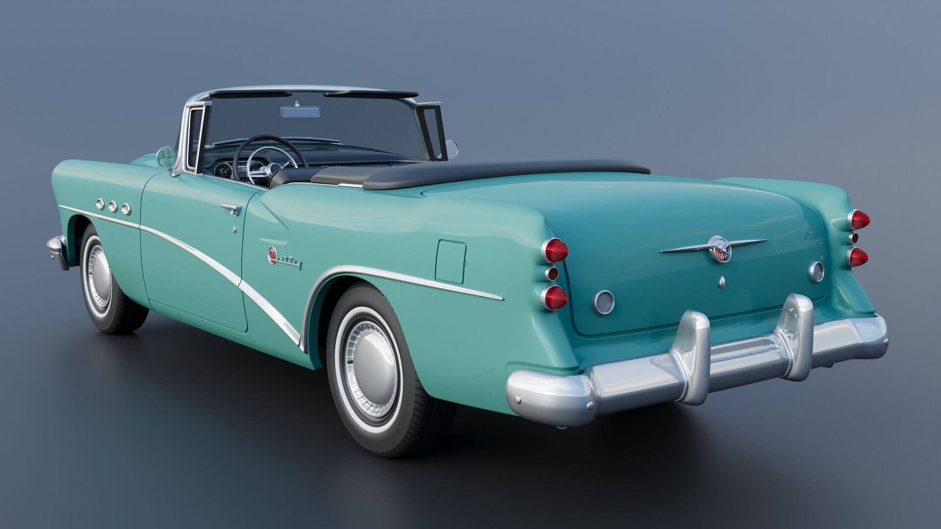 Buick Century Convertible 1954 3D print model_4