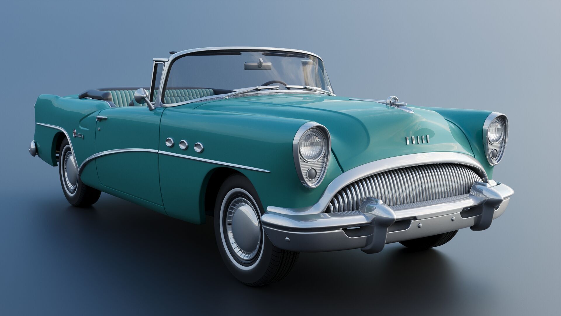 Buick Century Convertible 1954 3D print model_10