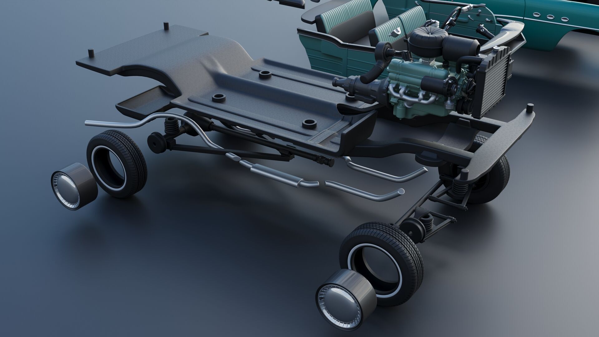 Buick Century Convertible 1954 3D print model_32