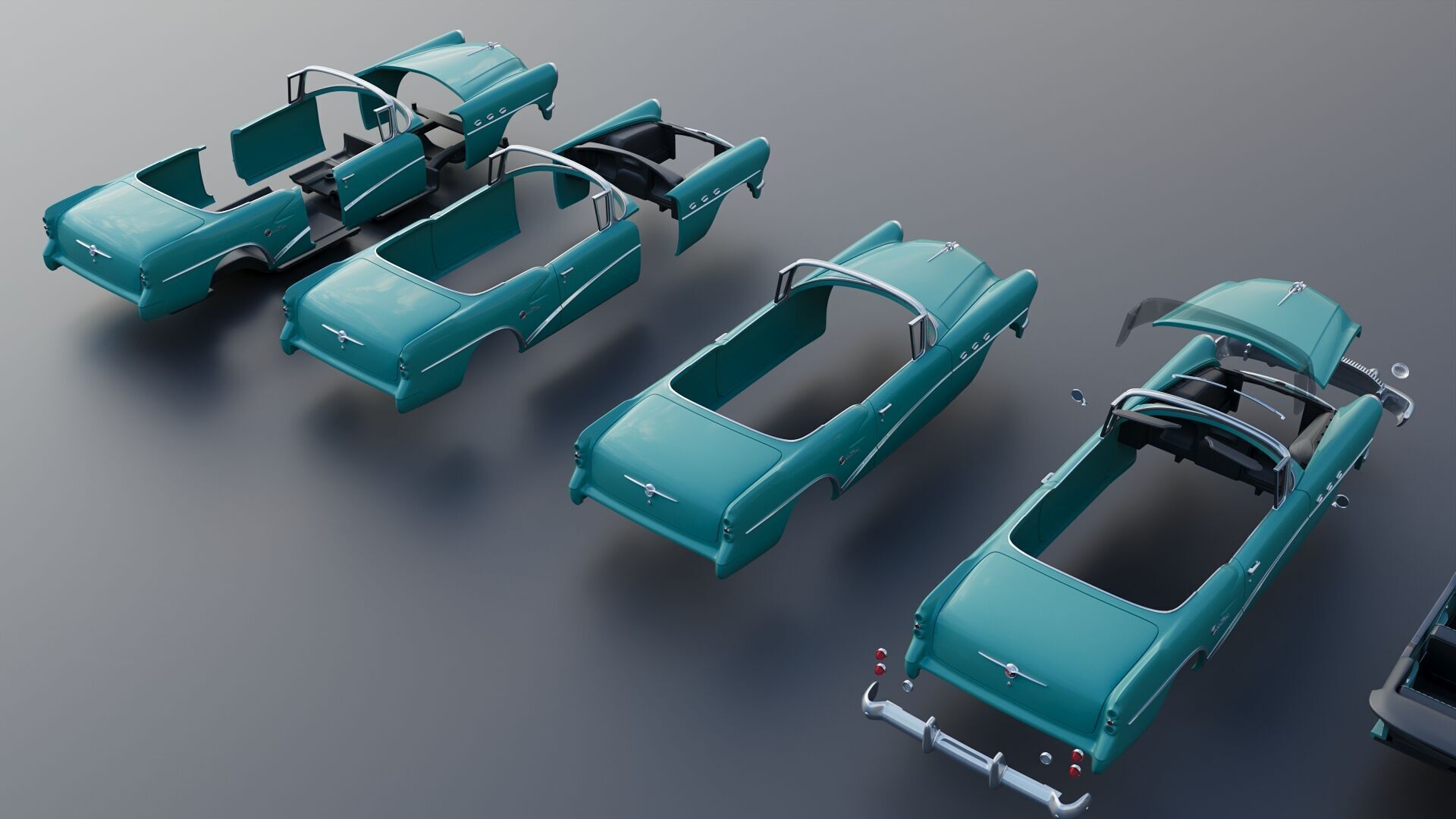 Buick Century Convertible 1954 3D print model_22