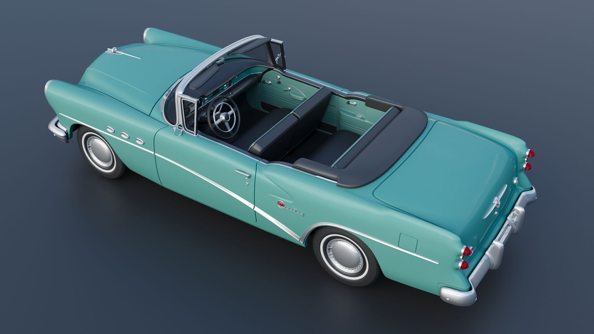 Buick Century Convertible 1954 3D print model_5
