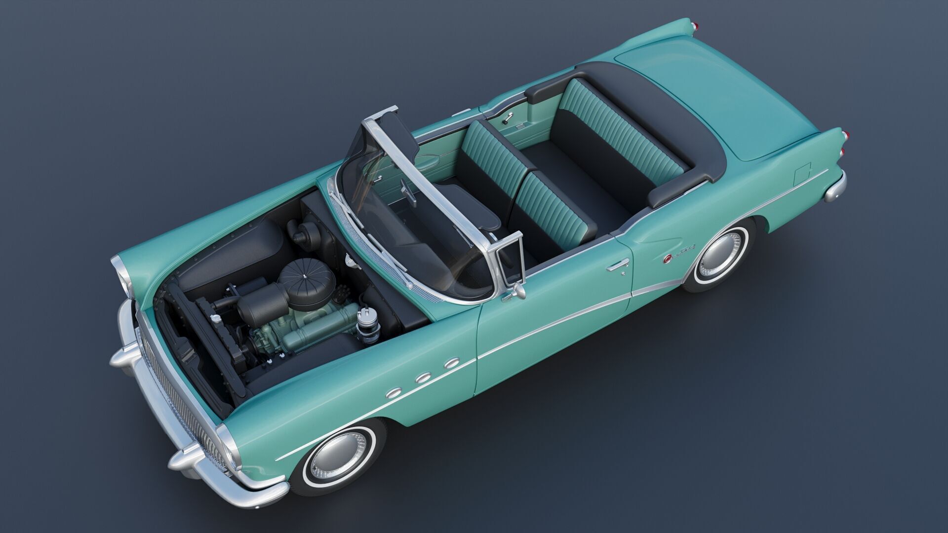 Buick Century Convertible 1954 3D print model_14
