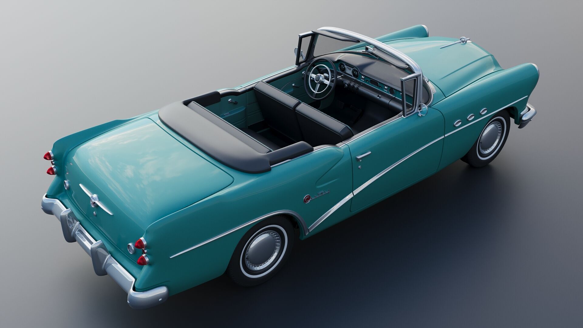 Buick Century Convertible 1954 3D print model_7