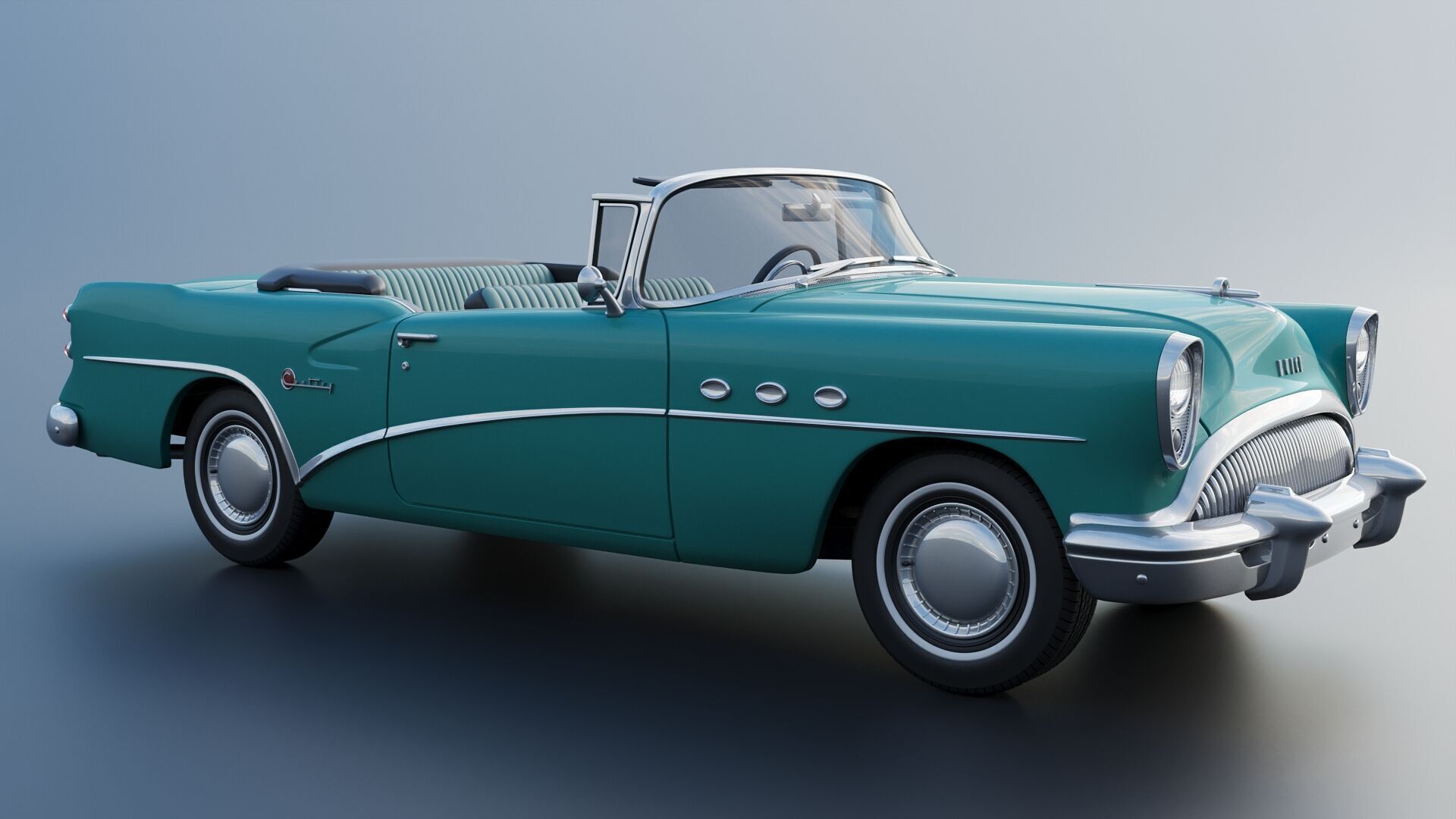 Buick Century Convertible 1954 3D print model_9