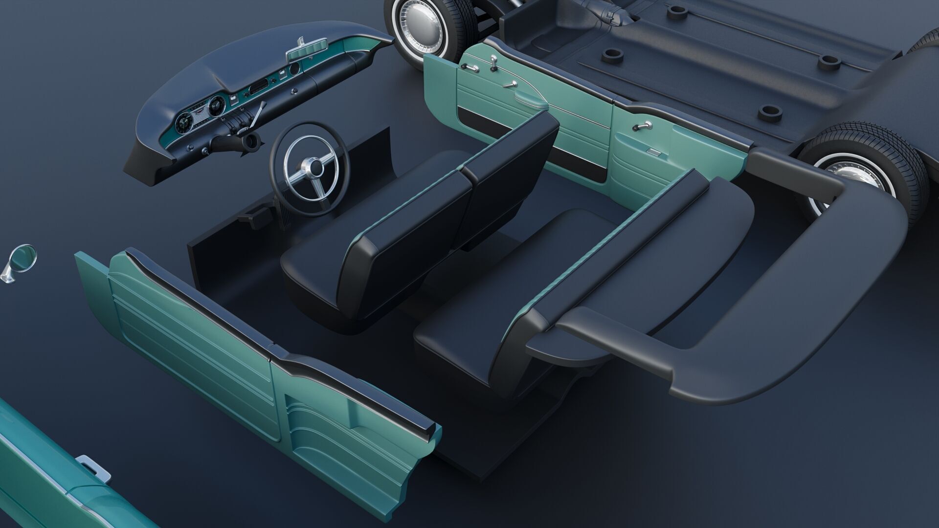 Buick Century Convertible 1954 3D print model_28