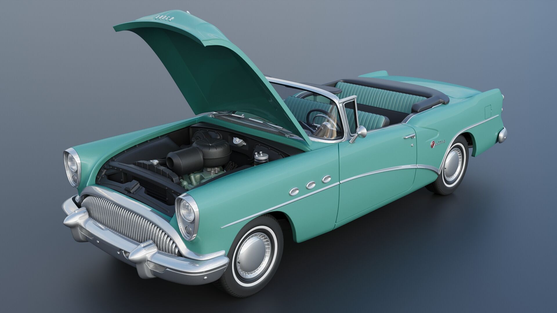 Buick Century Convertible 1954 3D print model_13