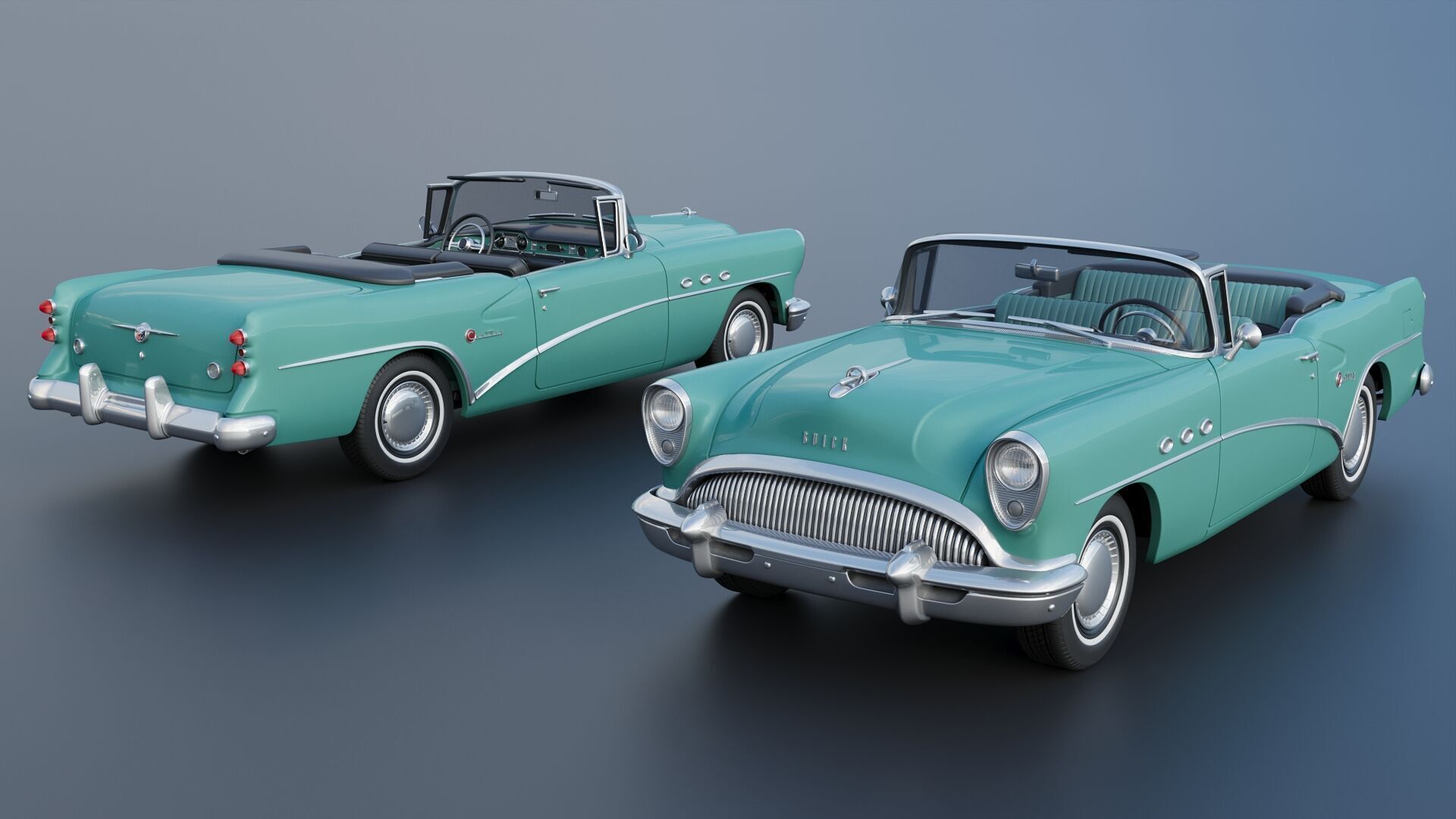 Buick Century Convertible 1954 3D print model_1