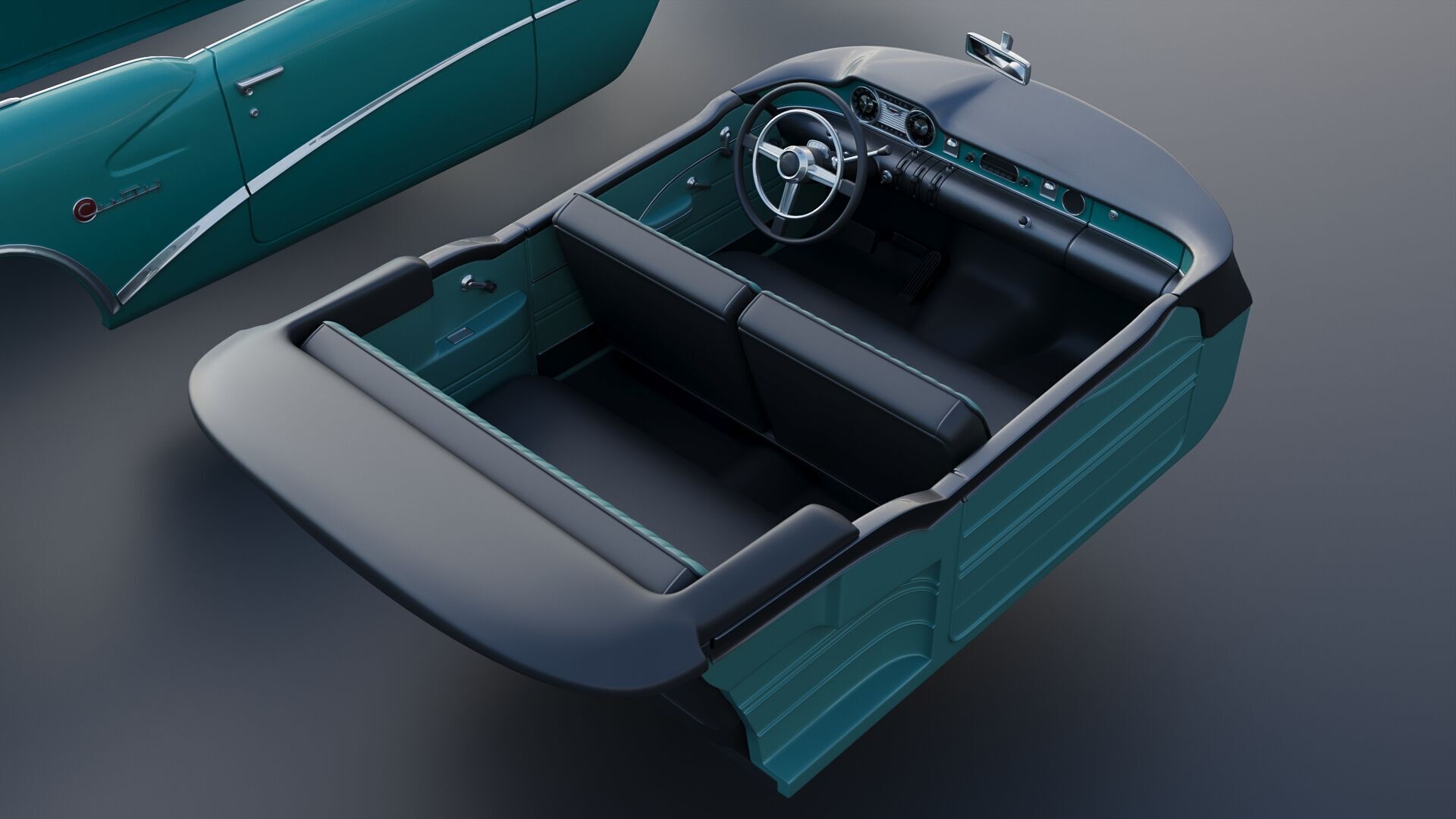 Buick Century Convertible 1954 3D print model_26