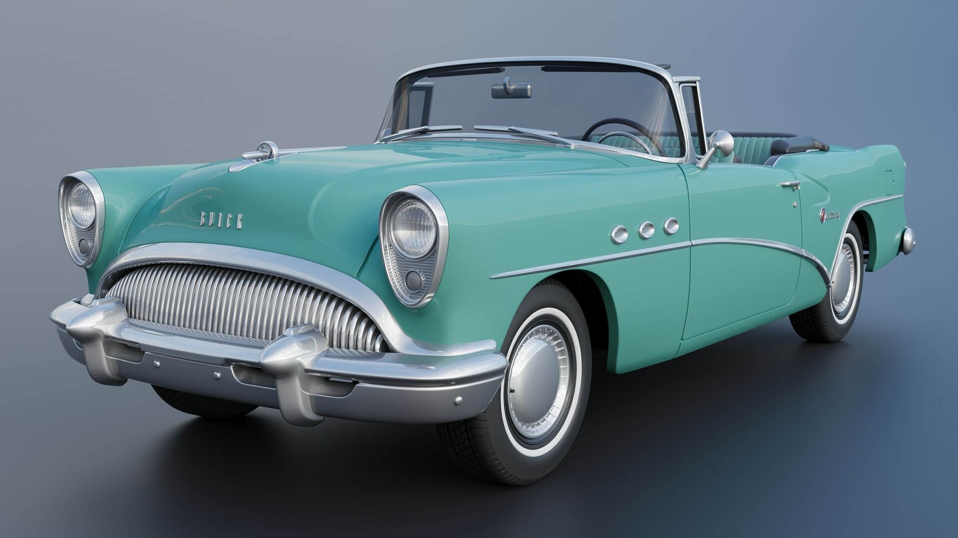 Buick Century Convertible 1954 3D print model_2