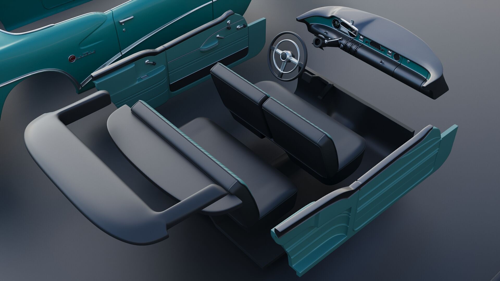 Buick Century Convertible 1954 3D print model_29