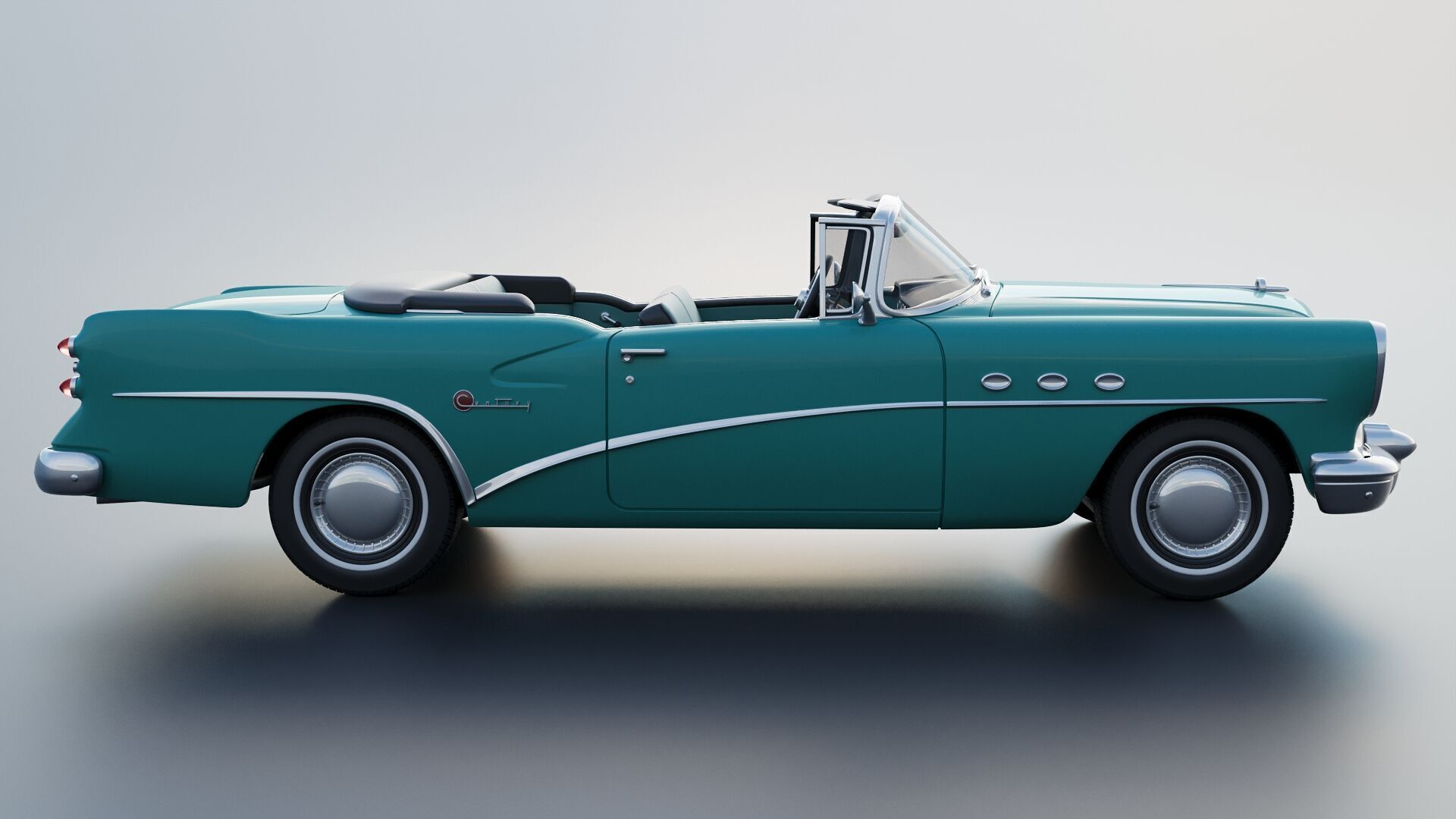 Buick Century Convertible 1954 3D print model_8
