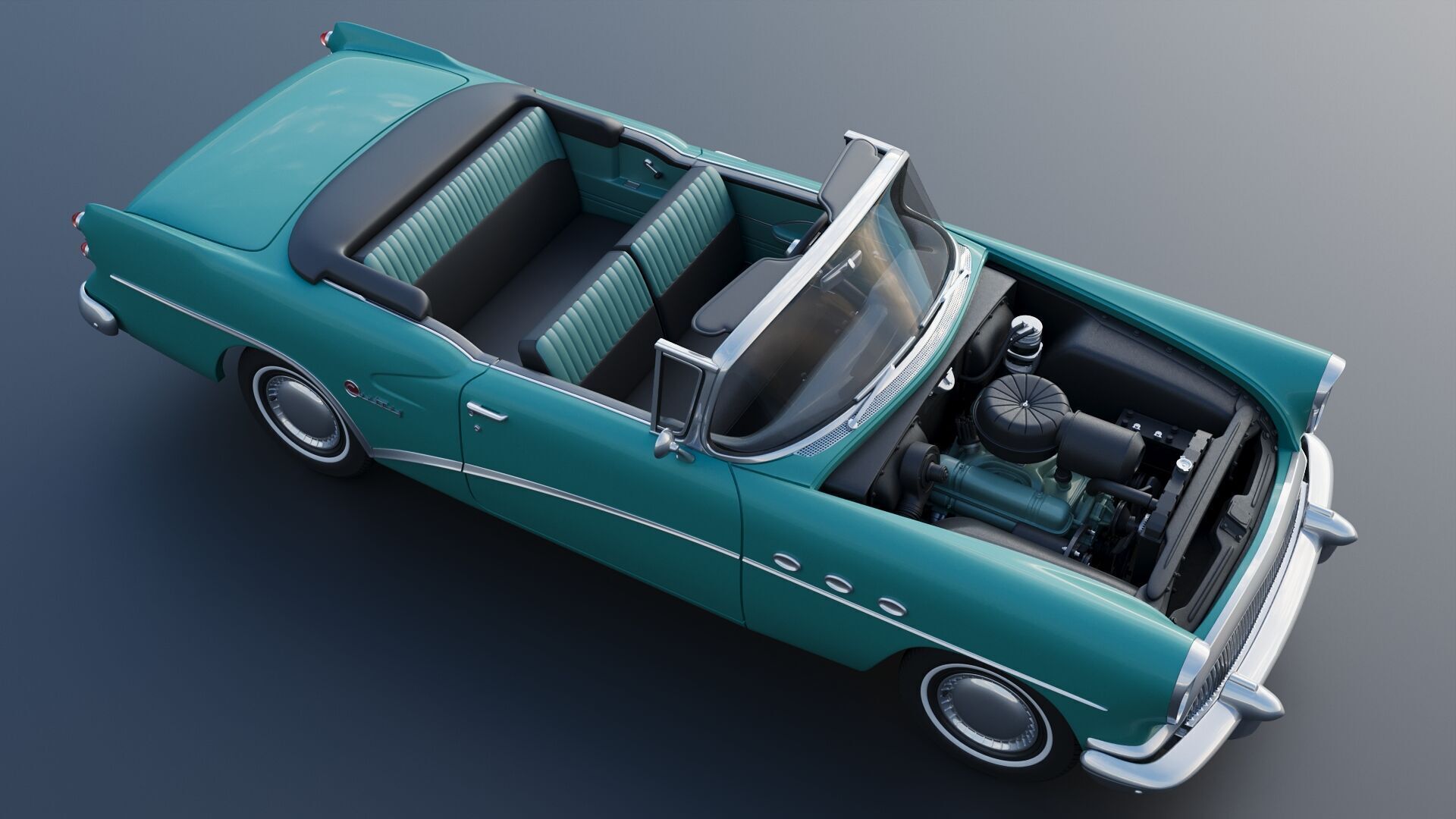 Buick Century Convertible 1954 3D print model_15