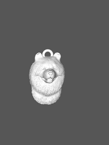 Chow Chow Dog STL -  3D Keychain File  3D print model