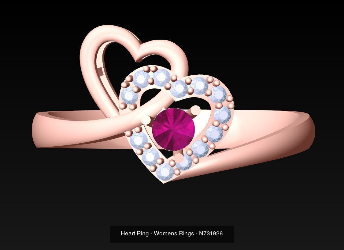 Collection 3d Ring Jewellery - 100 Rings N04 _53