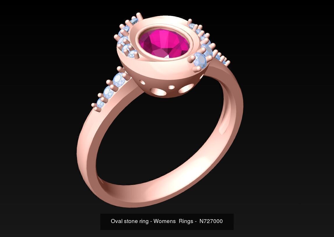 Collection 3d Ring Jewellery - 100 Rings N04 _68