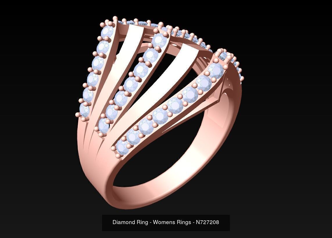 Collection 3d Ring Jewellery - 100 Rings N04 _88